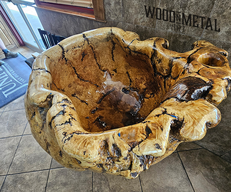 Handmade Wooden Trunk Bowl